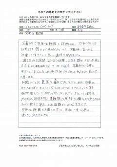 突発性難聴　鍼灸治療の感想